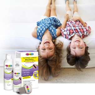 PEDIAKID - Traitement complet Balépou anti-poux et lentes - 1 Shampoing Anti-Poux et Lentes 200 ml + 1 Spray Répulsif 100 ml + 1 peigne - Lot de 3