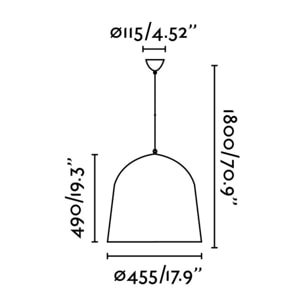 CRATER Lampe suspension noir