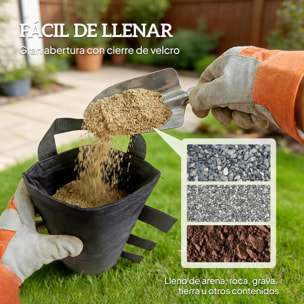 Pack 8 Pesos para Carpas, Bolsas de Pesos Pesas de Piernas para Cenador, Pabellón, Gazebo, de Tela Oxford 600D, Bolsas de Arena para Exteriores, sin Arena, Negro