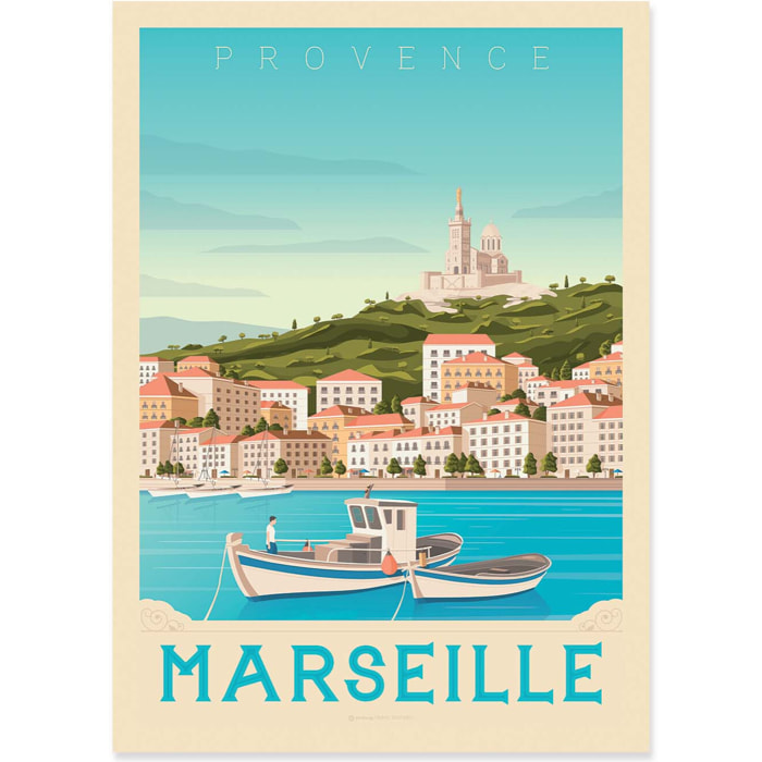 Affiche - Marseille - Olahoop Travel Posters