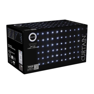 conjunto de luces de cortina con 240 luces led blanco con control remoto de 40 cuerdas