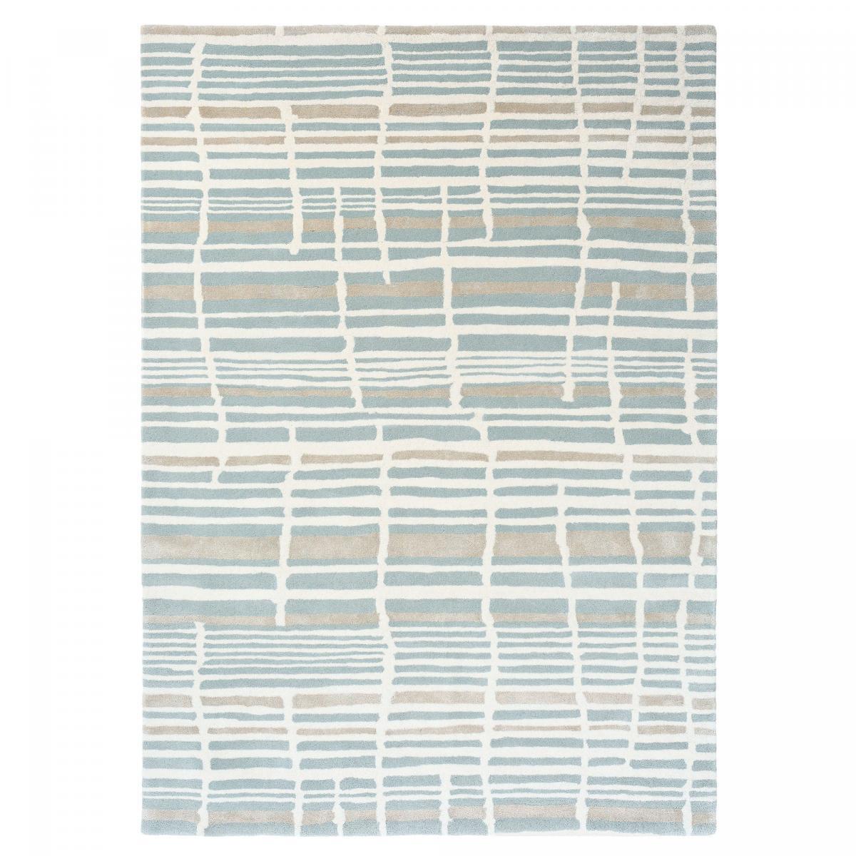 Tapis salon et chambre fait à la main en laine motif abstrait ZAYO