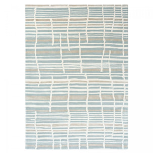 Tapis salon et chambre fait à la main en laine motif abstrait ZAYO