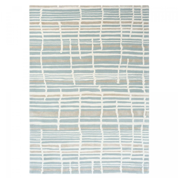 Tapis salon et chambre fait à la main en laine motif abstrait ZAYO