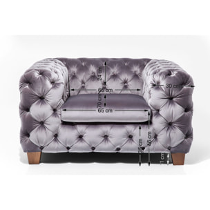 Fauteuil Desire velours gris Kare Design