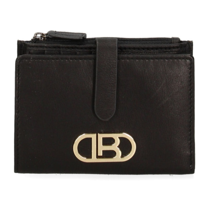 Portafoglio donna in vera pelle - Modello False - Casual - 12.5 x 10.0 x 1.5 cm