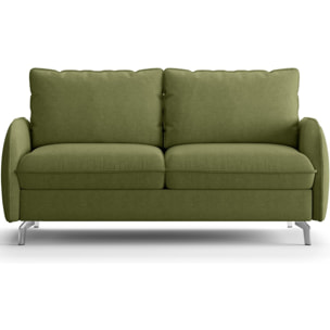 Canapé droit convertible 3 places en tissu chenille - ouverture express - NOVOLI