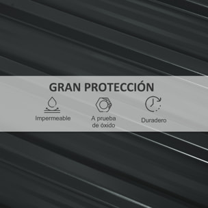 Juego de 12 Paneles para Tejado de Acero Galvanizado Chapas Perfiladas de Techo 7m² para Caseta de Herramientas Cobertizo Exterior 129x45cm Gris Oscuro