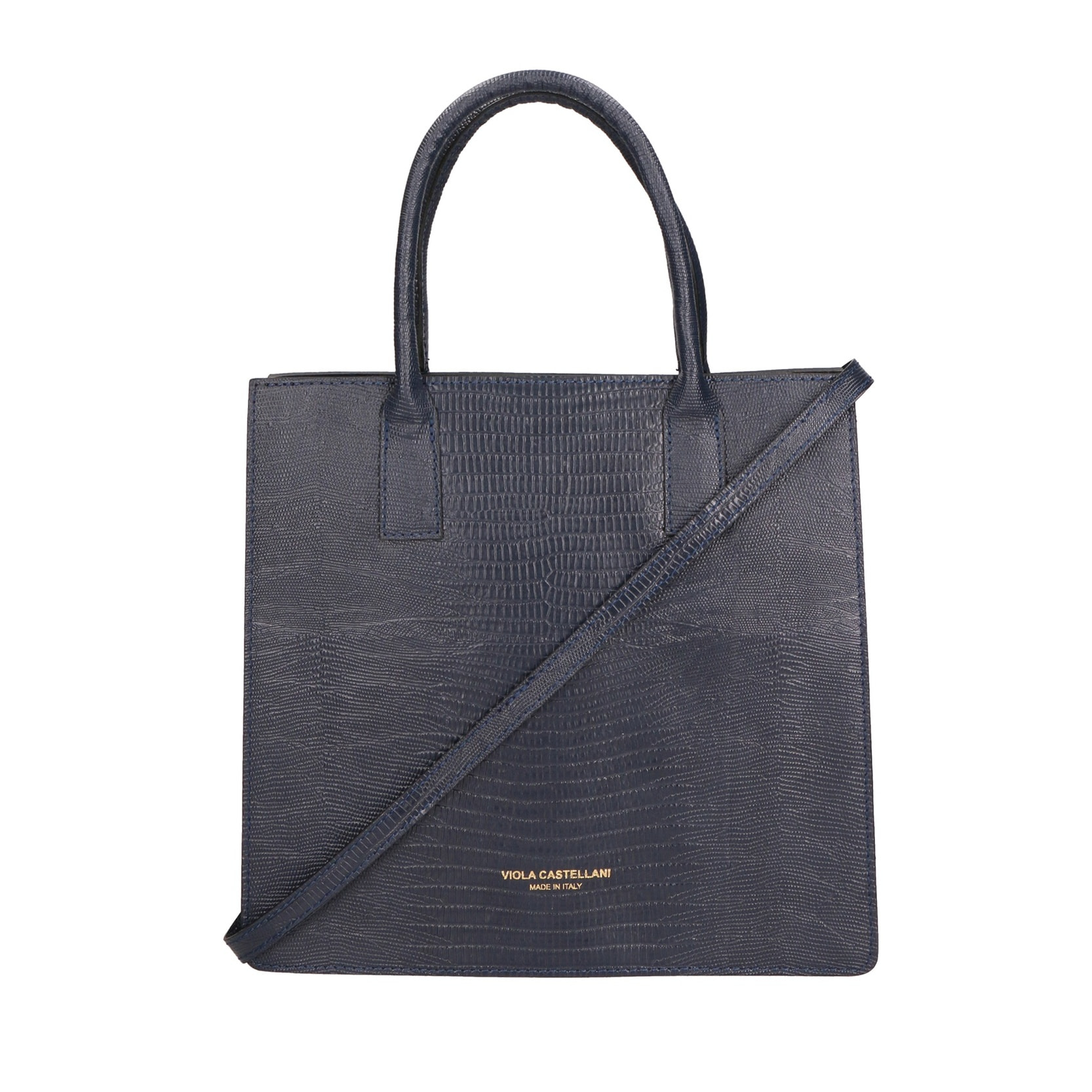 Borsa a mano da donna - Modello Giulia - Vera pelle effetto cocco - 30.0 x 28.0 x 10.0 cm