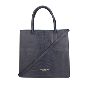 Borsa a mano da donna - Modello Giulia - Vera pelle effetto cocco - 30.0 x 28.0 x 10.0 cm