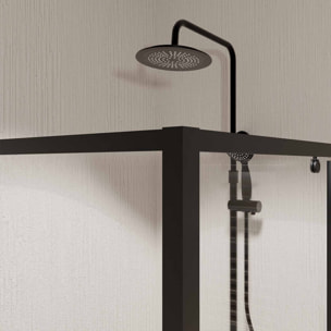 Paroi Retour porte de douche Noir 80x185cm - BLACK SLIDE