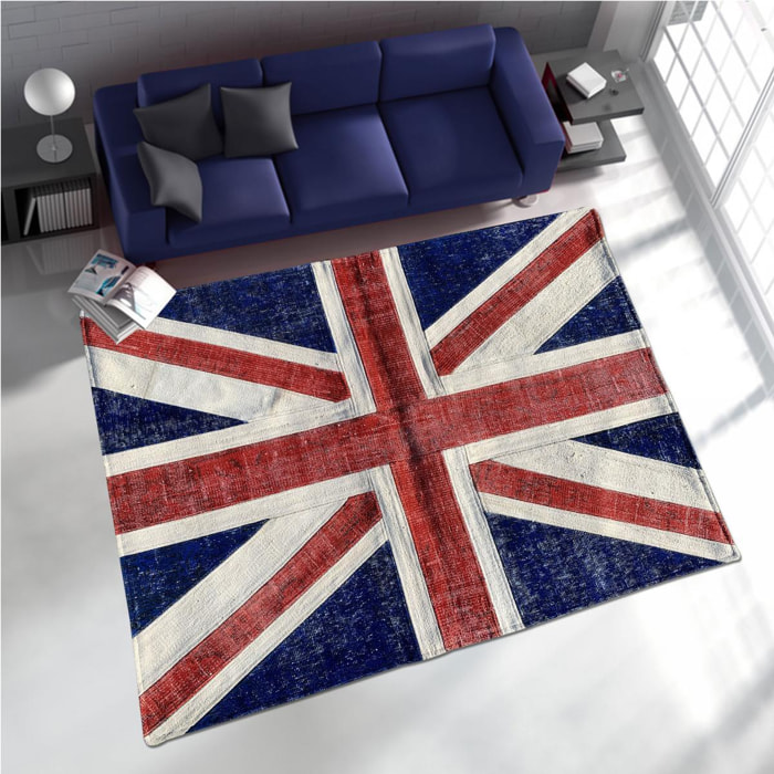 Authentique tapis Noué main en Turquie motif Union Flag