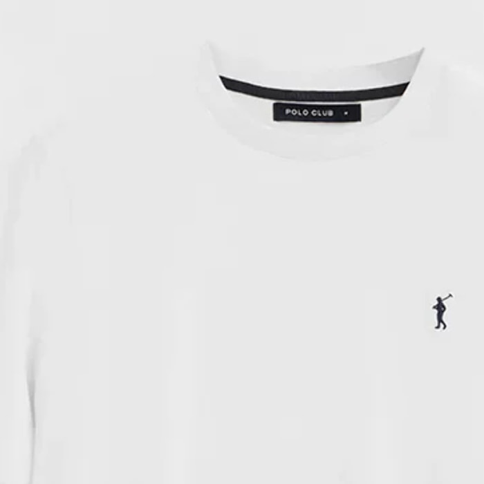 Pack hombre de dos camisetas azul marino y blanca de manga corta y bordado Rigby Go