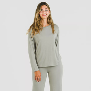 Pijama largo viscosa mujer liso