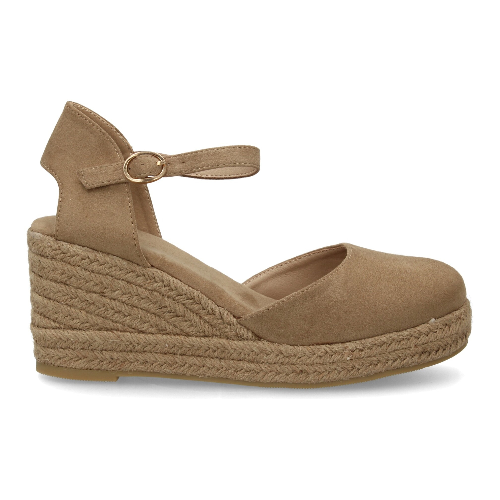 Sandalia de cuña de yute para mujer, comodas y elegantes diseño moderno con el yute en el mismo tono