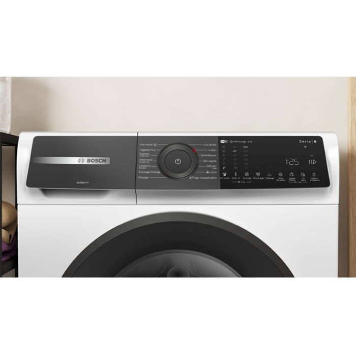 Lave linge hublot BOSCH WGH2440SFR, SERENITY, Antitaches, Iron Assist, Série 6