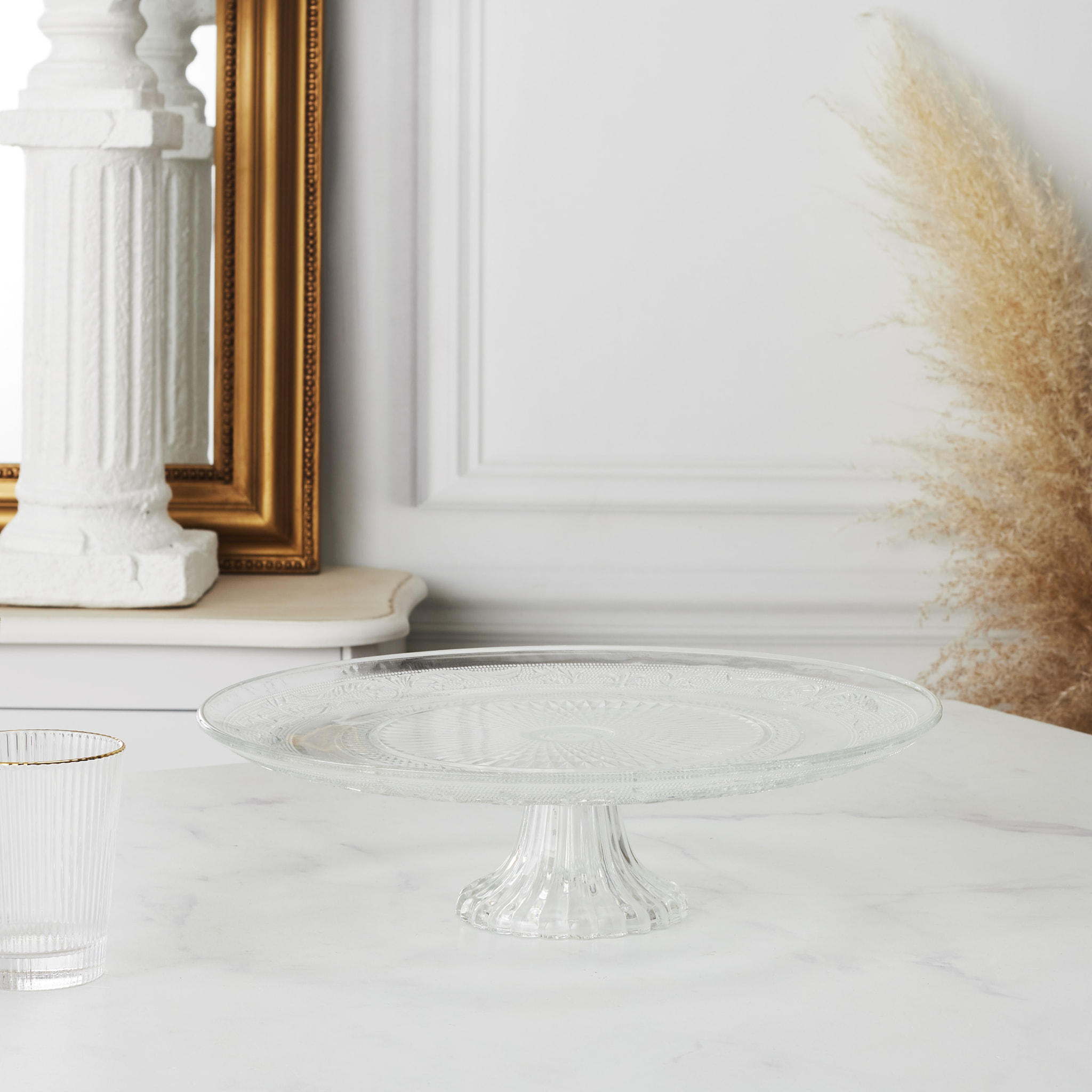 Plat De Presentation En Verre Cisele