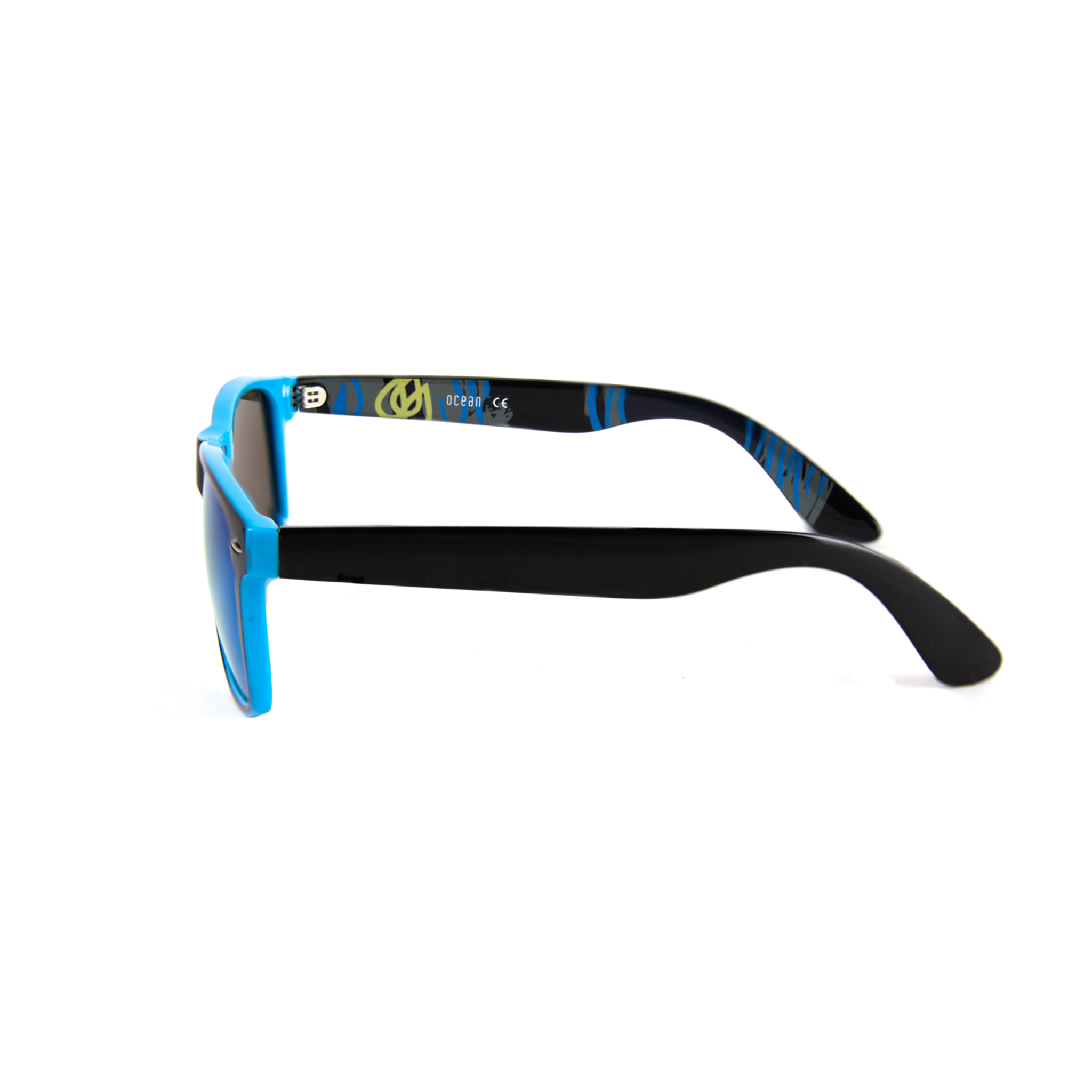Gafas de sol OCEAN BEACH WAYFARER - Revo azul negro brillante