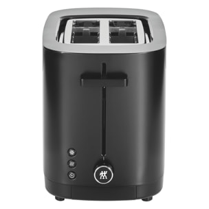 Grille-pain Grille permettant de réchauffer des petits-pains, 2 fentes 2 tranches, Noir mat