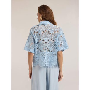 Motivi - Camisa de encaje macramé - Light - blue