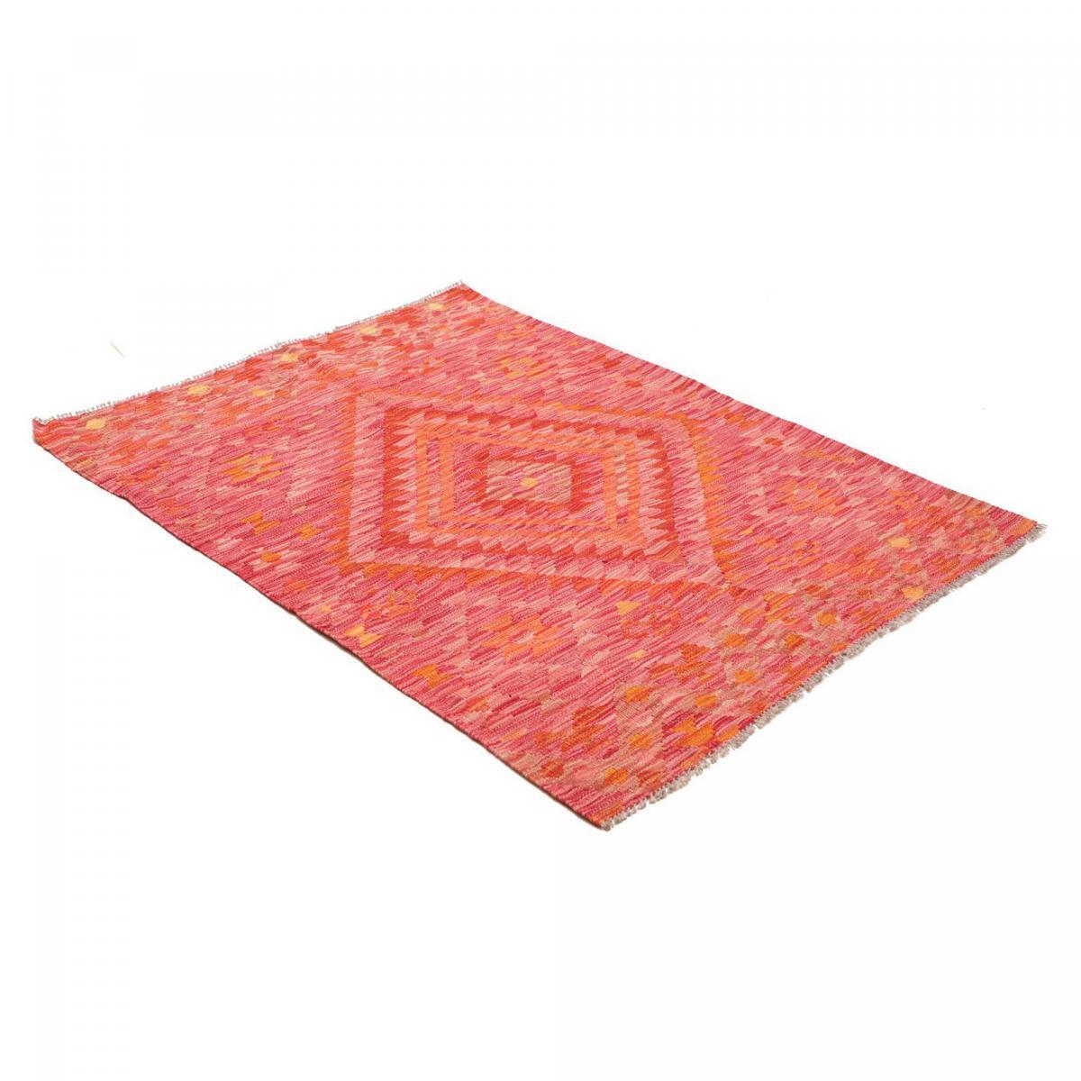 Tapis kilim géométrique, tissé plat en laine, UZIJELE