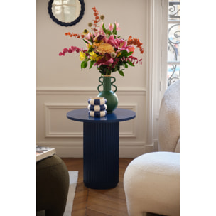 Table d'appoint ronde cannelée