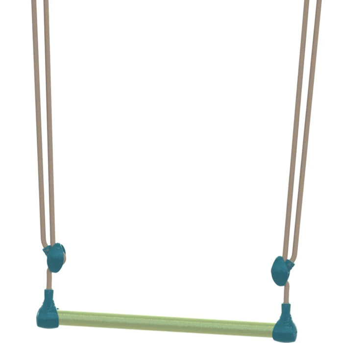 Trapèze métal bleu/vert pâle pour portiques de 1,90 à 2,50 m