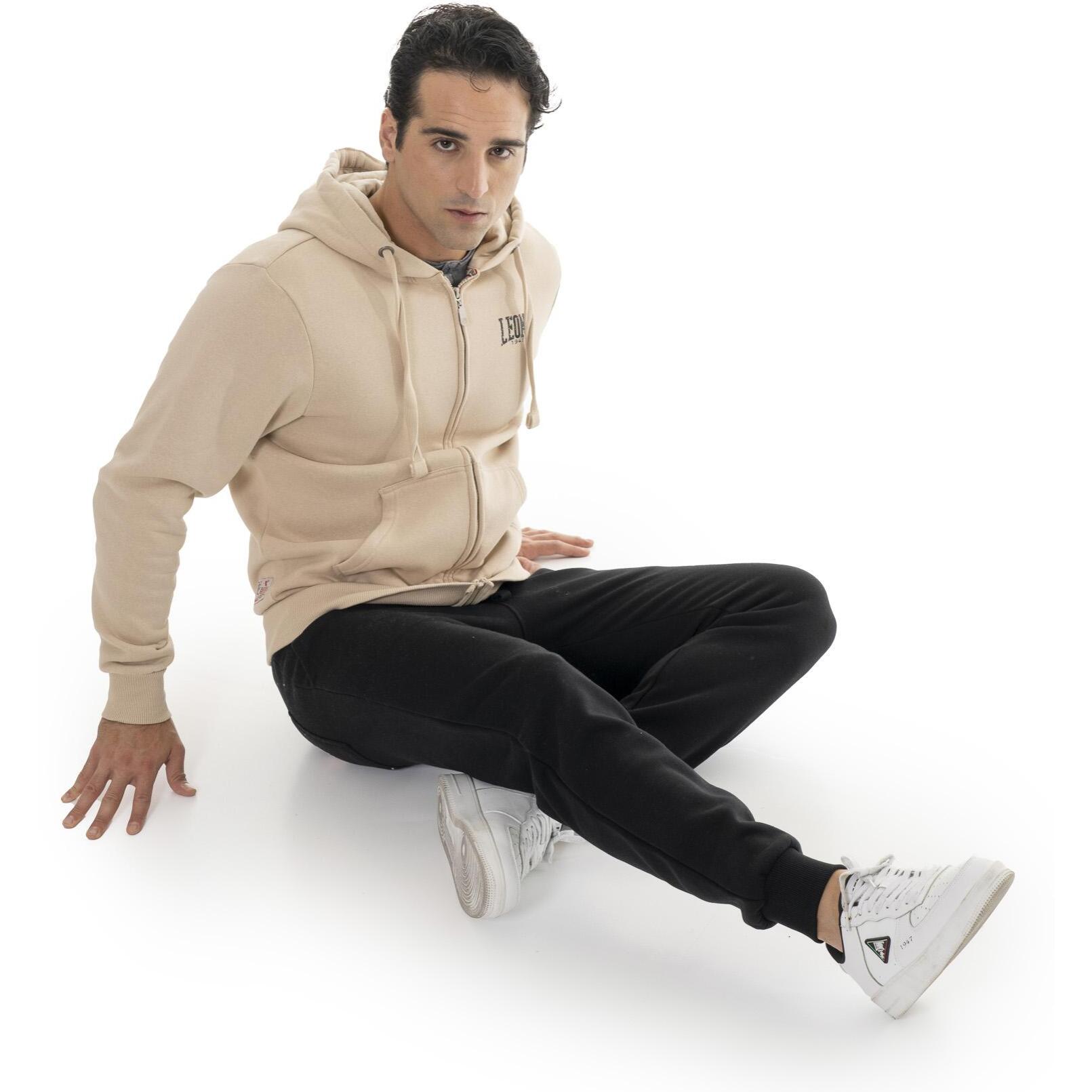 Tuta da uomo con cappuccio e zip Leone 1947 Apparel Vintage Small Logo