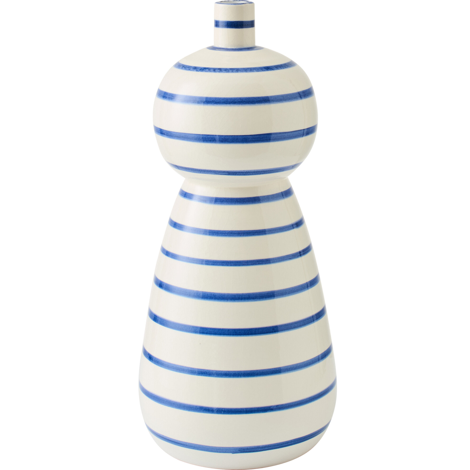 J-Line Vase - céramique - bleu/blanc