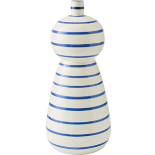 J-Line Vase - céramique - bleu/blanc
