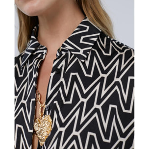 Maglietta lunga con logo