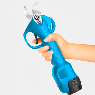 Tijeras de poda eléctricas 16.8V con mango largo, 28mm de corte con 500W y DOBLE BATERIA 10000mAh.