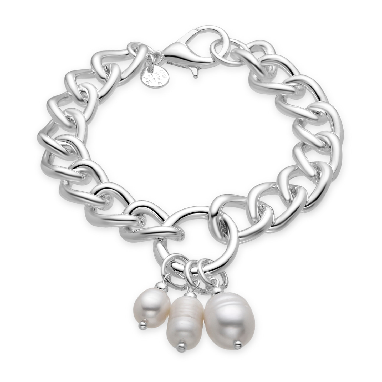 Pulsera acabada en rodio