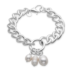 Pulsera acabada en rodio