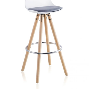 Pack 4 Taburetes Leif Blanco - Gris