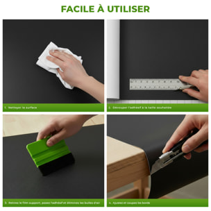 Rouleau adhésif granit noir au mètre - Autocollants Revêtement Adhésif Cuisine Meubles Salle de bain