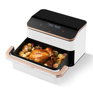 COSORI - Freidora de aire Dual Blaze Twinfry™ Chef Edition White con capacidad 10L