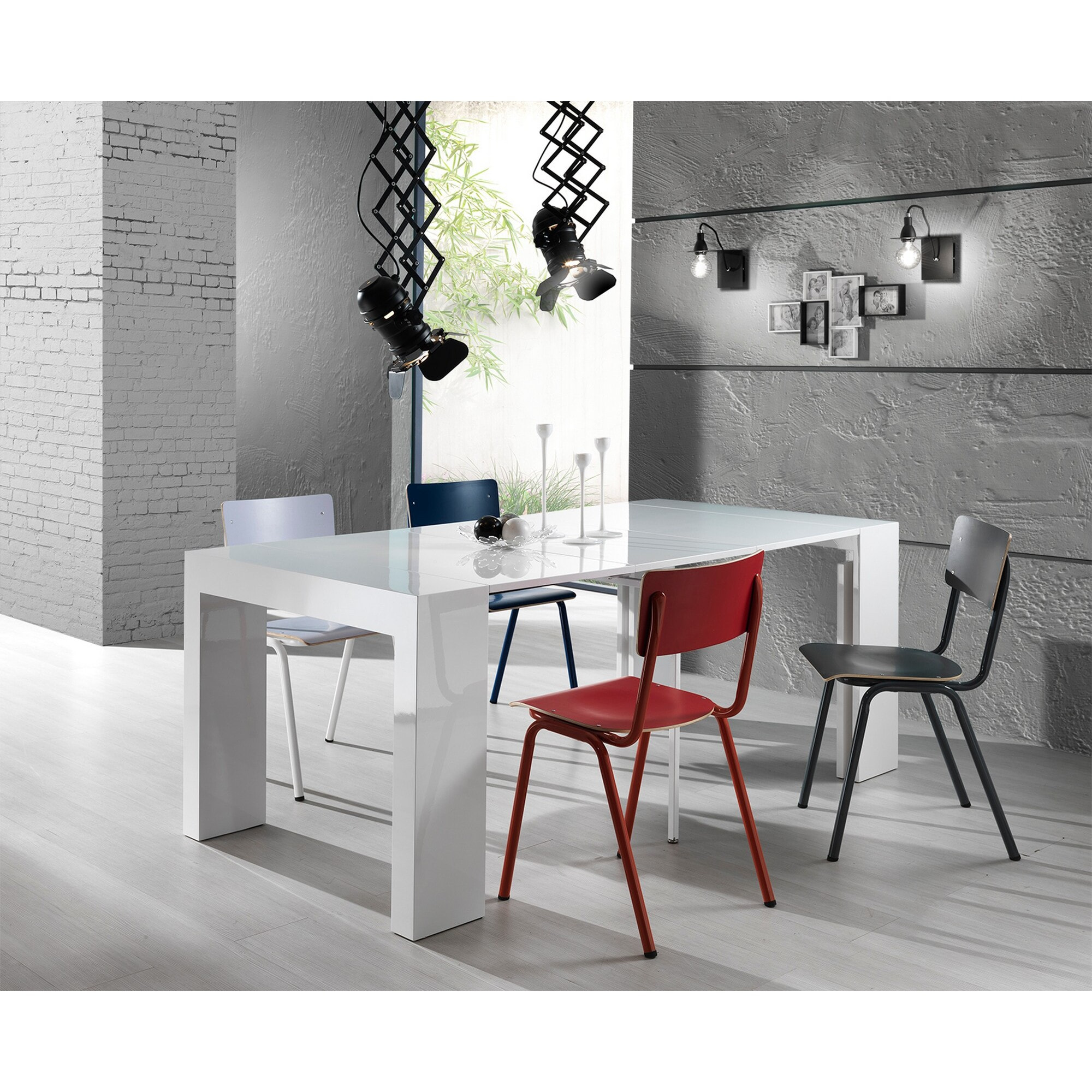 Suspension extensible Tomasucci EXTENSION, en acier et aluminium, noir