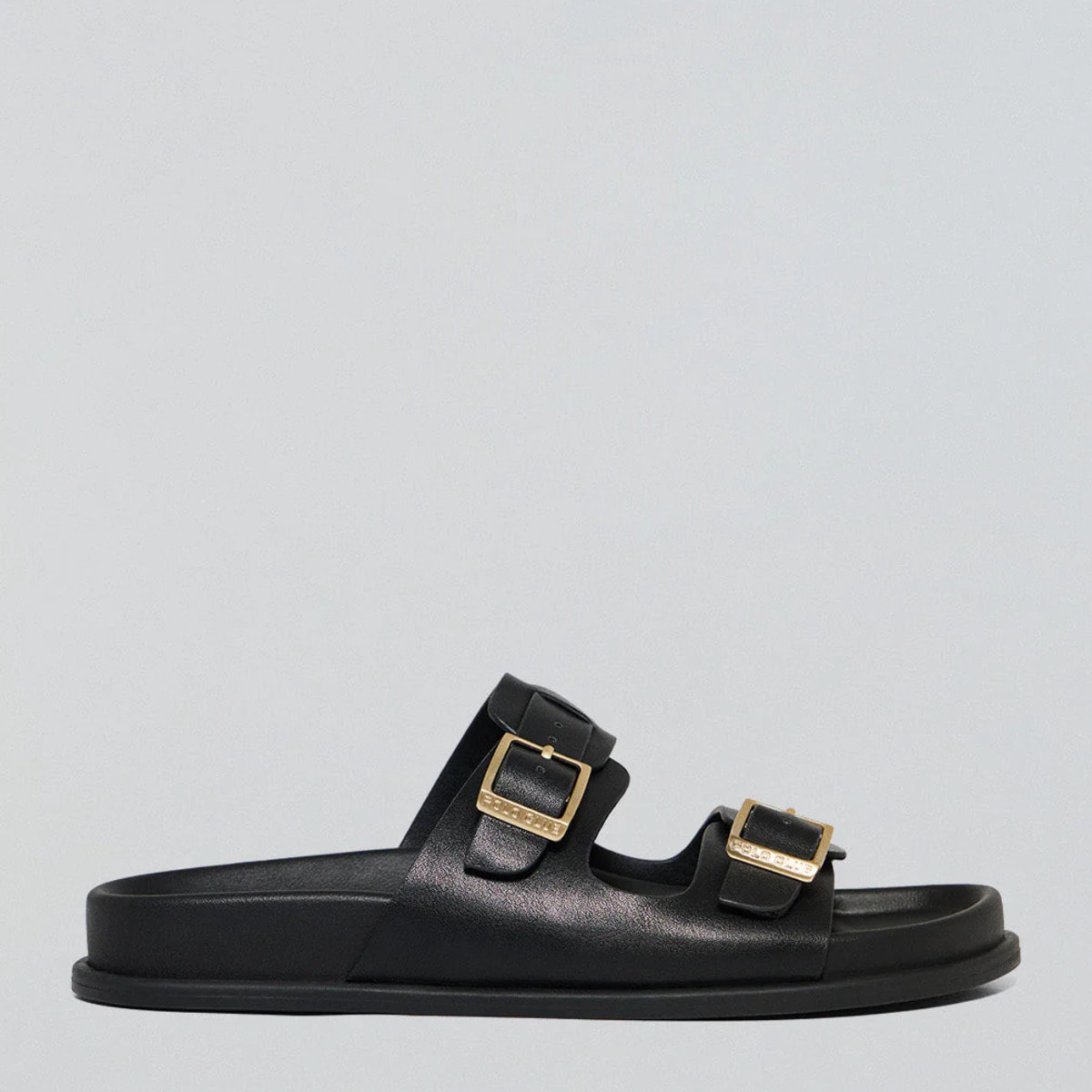 Sandalia bio negra Blake con hebillas