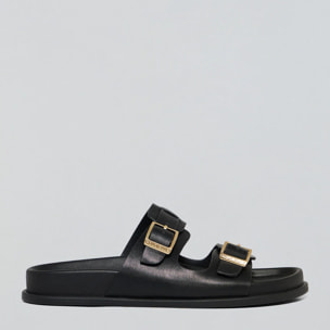 Sandalia bio negra Blake con hebillas
