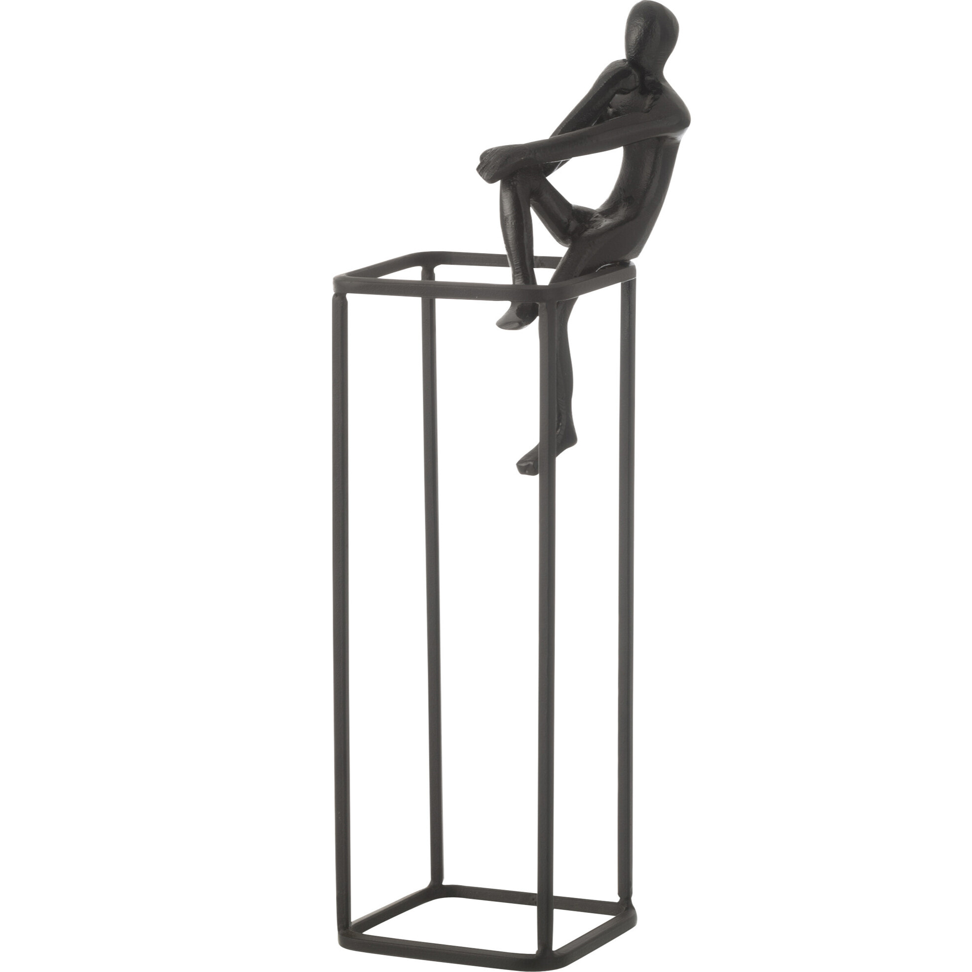 J-Line figurine Sur Cube - aluminium - noir