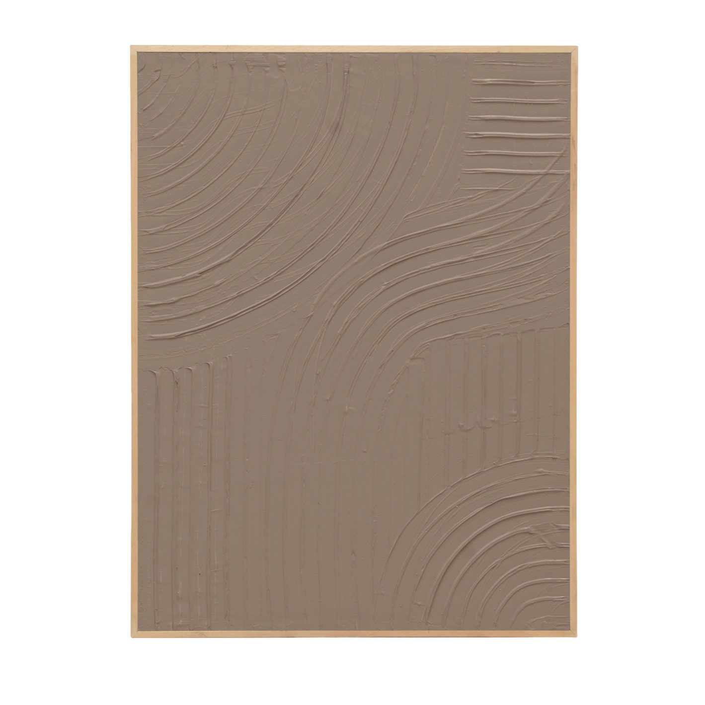 Tableau marron décoratif sur coton avec cadre en bois peint à la main à la peinture à l'huile en différentes tailles