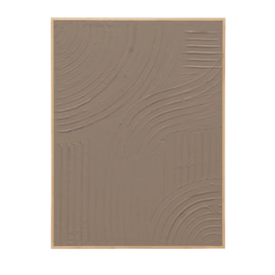 Tableau marron décoratif sur coton avec cadre en bois peint à la main à la peinture à l'huile en différentes tailles
