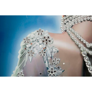 DIPINTO SU TELA LACCATO ISABEL C/CORNICE -B- CM 72X4X102