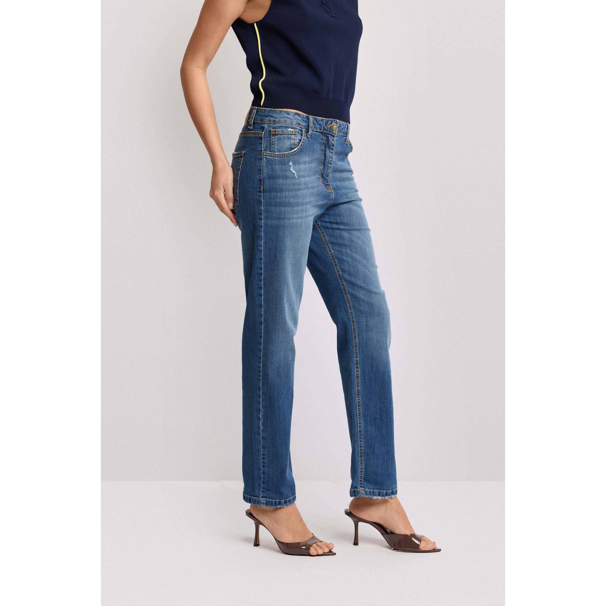 Kocca - Pantaloni in denim relaxed fit Donna, Denim