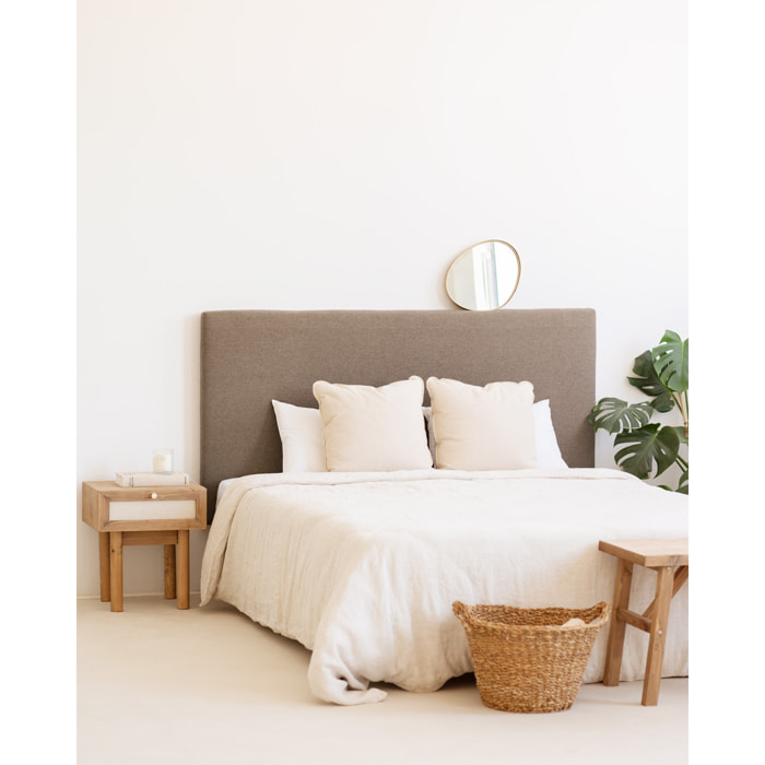 Tête de lit rembourrée en coton marron en différentes tailles