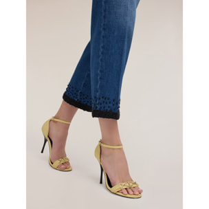 Motivi - Jeans chino con ricamo di perline - Blu