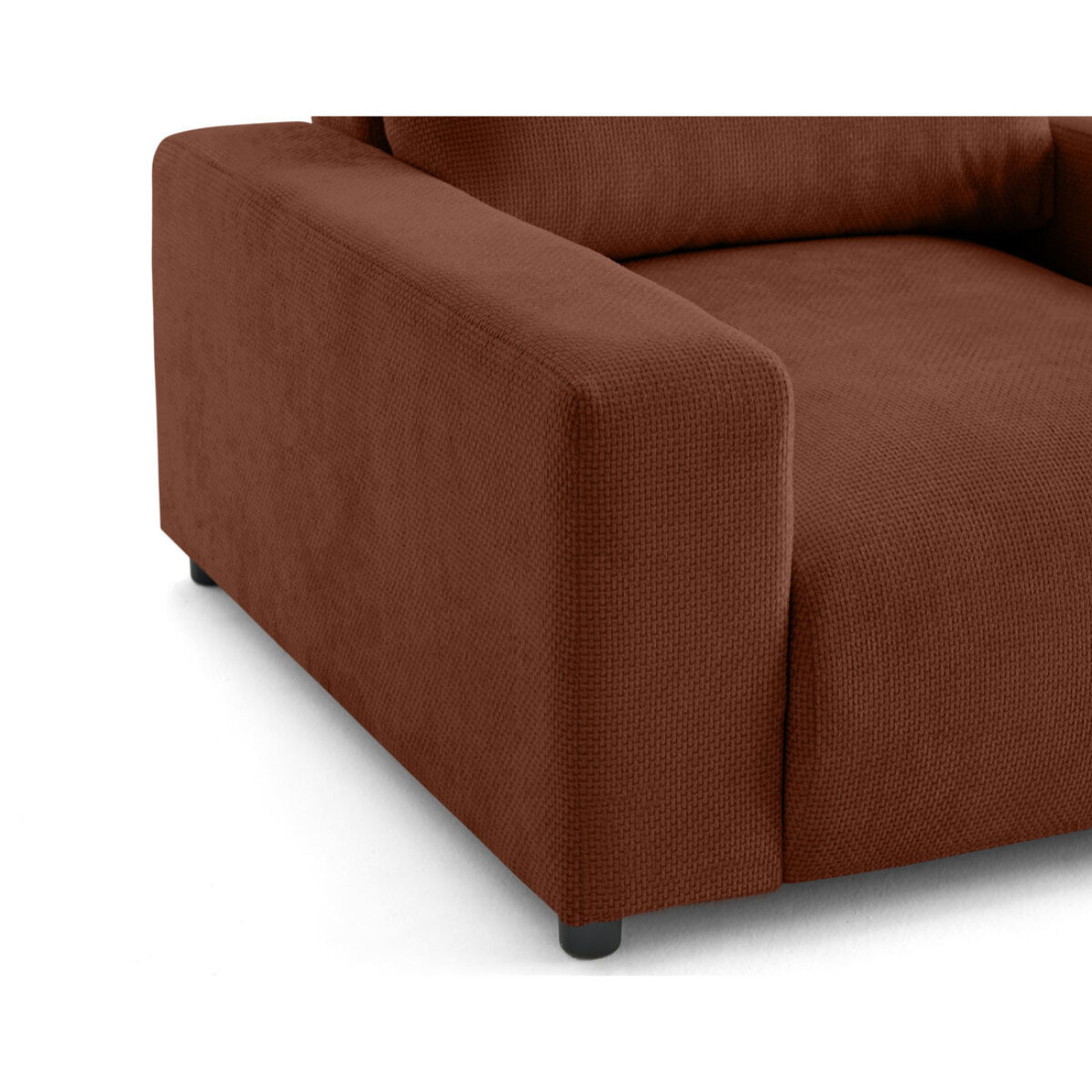 Pivoine - fauteuil en velours texturé - Terracotta