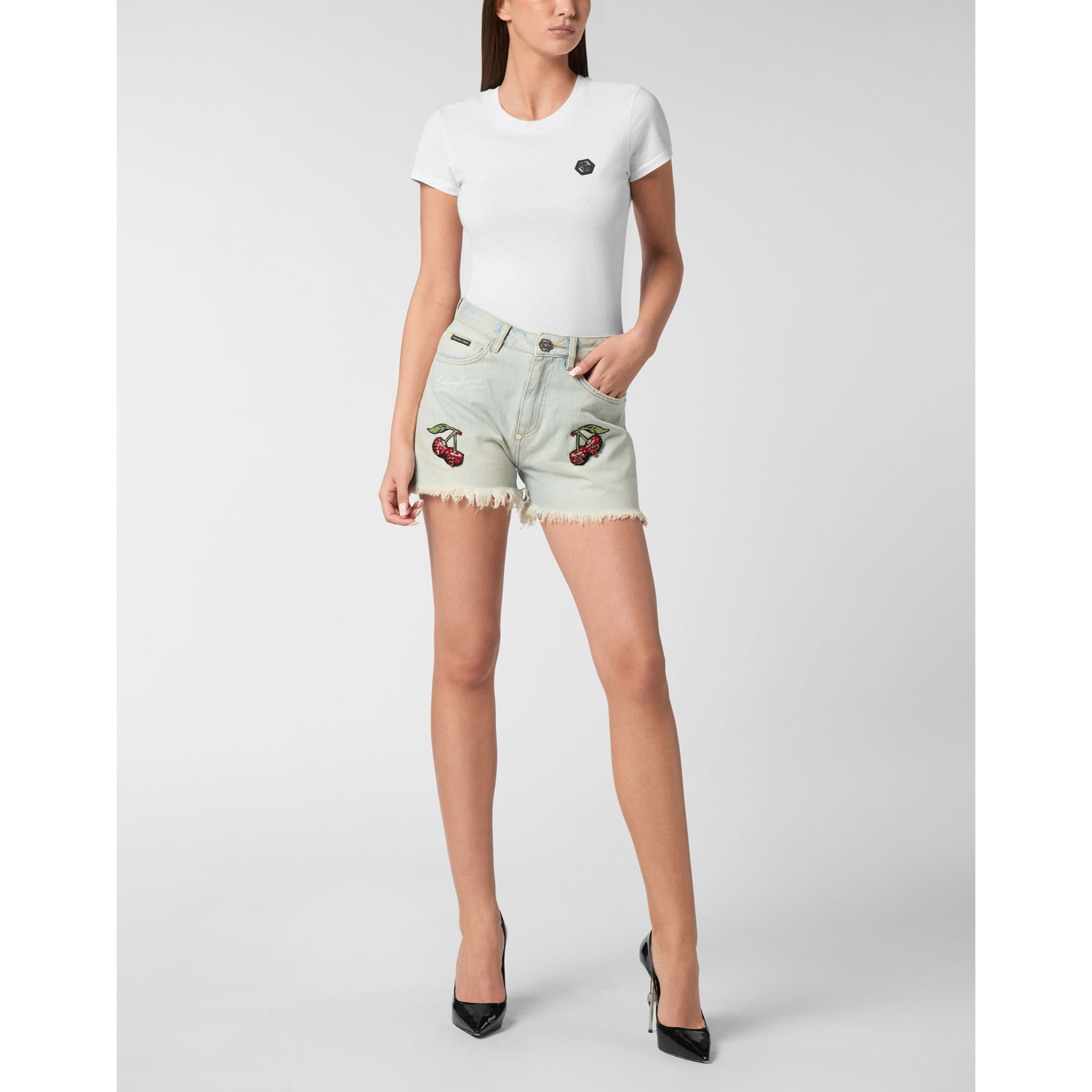 PHILIPP PLEIN Pantalones cortos CHERRIES