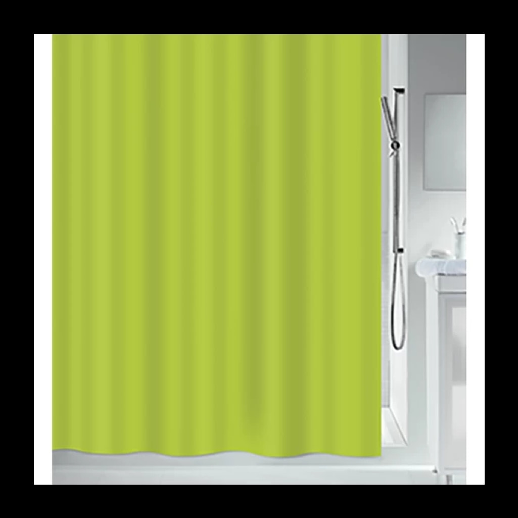 Rideau de douche Polyester ATLAS 180x200cm Vert anis Spirella